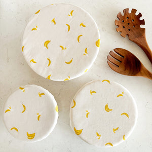 Bananas in Cream Reusable Bowl Covers