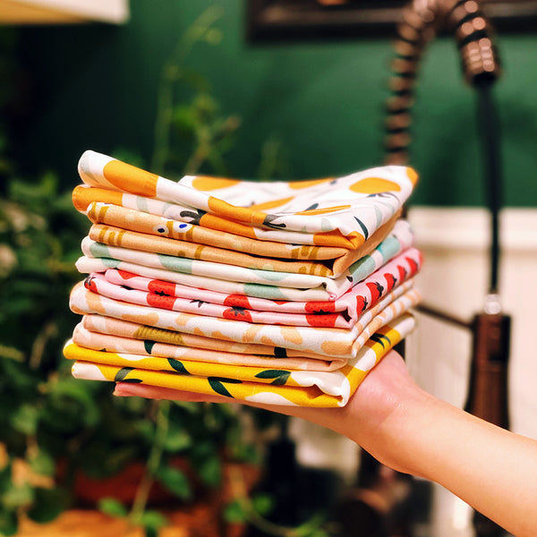 Reusable 3ply Cotton Paper Paperless Towels | Eco-friendly Zero Waste Gift | Modern Rifle Citrus Set