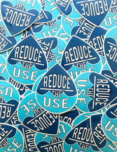 Reduce the Use Glossy Sticker | Great for Water Bottles, Laptop Decal | Refuse The Straw Eco Gift