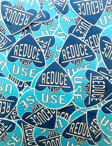 Reduce the Use Glossy Sticker | Great for Water Bottles, Laptop Decal | Refuse The Straw Eco Gift