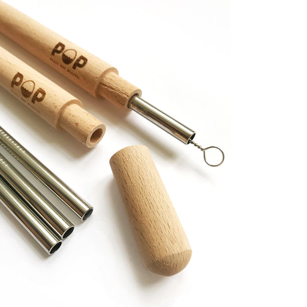 Wooden Carrying Cases For Drinking Straws | Travel Portable Straw Holder (STRAWS NOT INCLUDED)