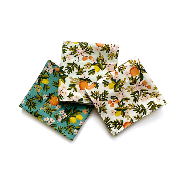 Reusable 3ply Cotton Paper Paperless Towels | Eco-friendly Zero Waste Gift | Modern Rifle Citrus Set