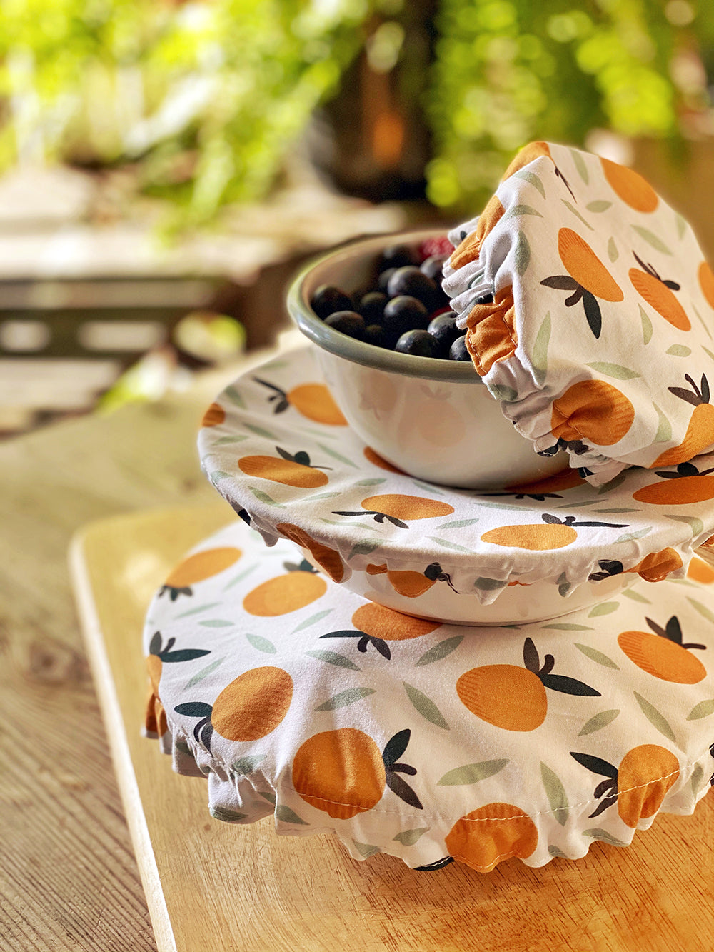 Fruits Reusable Washable Cotton Fabric Food Baking Bread Fruit Mixer Bowl Covers | Zero Waste Eco-friendly Sustainable Gift Kitchen Tool Accessory