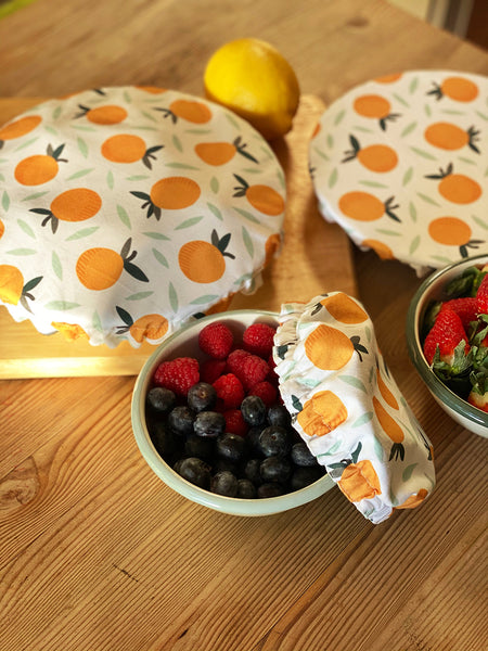 Fruits Reusable Washable Cotton Fabric Food Baking Bread Fruit Mixer Bowl Covers | Zero Waste Eco-friendly Sustainable Gift Kitchen Tool Accessory