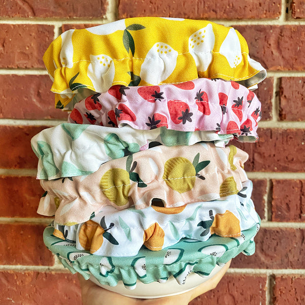 Fruits Reusable Washable Cotton Fabric Food Baking Bread Fruit Mixer Bowl Covers | Zero Waste Eco-friendly Sustainable Gift Kitchen Tool Accessory