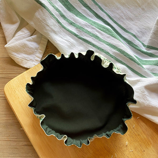 Reusable Washable Cotton Fabric Food Baking Bread Mixer Bowl Covers|Zero Waste Eco-friendly Sustainable Gift Kitchen Tool|Rifle Paper Laurel