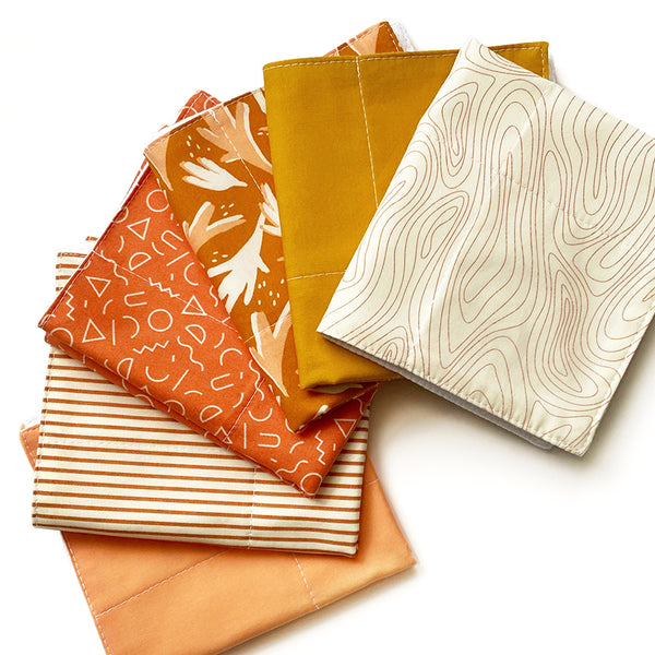 Reusable 3ply Cotton Paper Paperless Towels | Eco-friendly Zero Waste Gift | Modern Golden Autumn Set