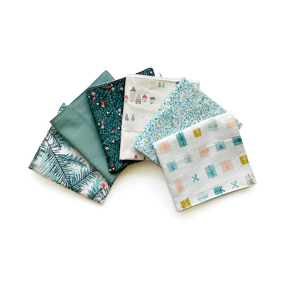 Reusable 3ply Cotton Paper Paperless Towels | Eco-friendly Zero Waste Gift | Modern Winter Set