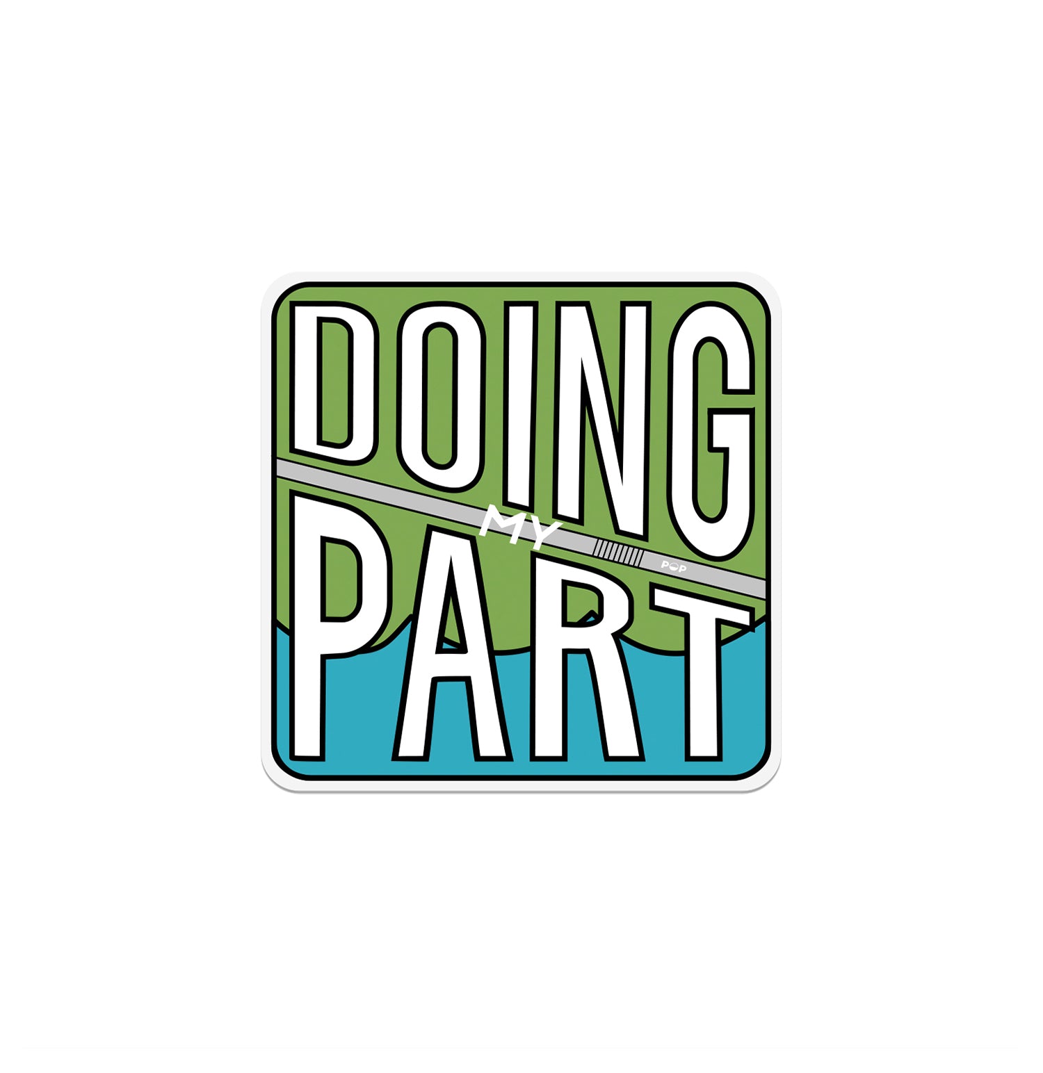 Live Plastic Free Matte Sticker | Great for Water Bottles, Outdoor Gear, Laptop | Save Our Oceans