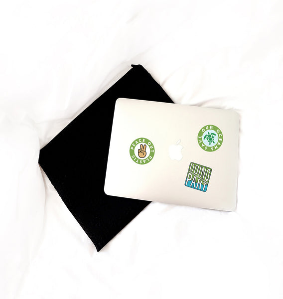 Live Plastic Free Matte Sticker | Great for Water Bottles, Outdoor Gear, Laptop | Save Our Oceans