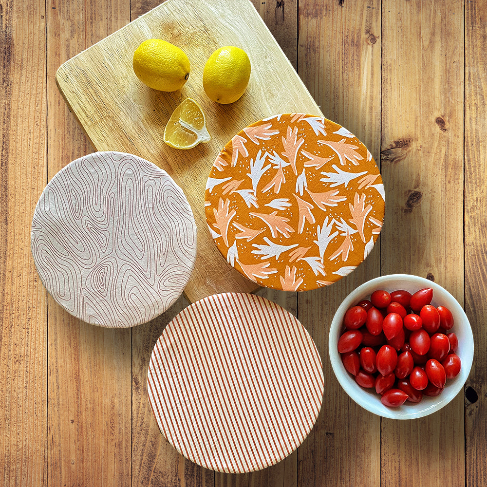 Reusable Washable Cotton Fabric Food Baking Bread Mixer Bowl Covers | Zero Waste Eco-friendly Sustainable Gift Kitchen Tool | Fall Harvest