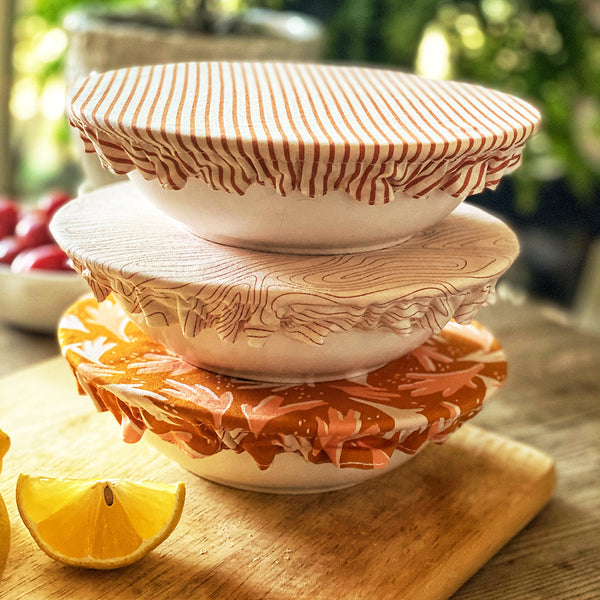 Reusable Washable Cotton Fabric Food Baking Bread Mixer Bowl Covers | Zero Waste Eco-friendly Sustainable Gift Kitchen Tool | Fall Harvest