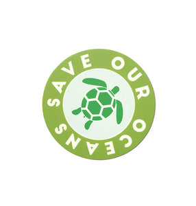 Save Our Oceans Sea Turtles Matte Sticker | Great for Water Bottles, Outdoor Gear, Laptop Decal